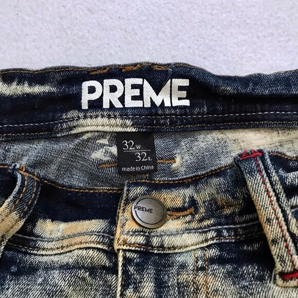 Preme NWOT Stone Wash Paint Splatter Skinny Jeans Men 32 - Picture 9 of 9